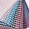 Горячая продажа Houndstooth Pink твидовая ткань зимний соткан для зимнего пальто